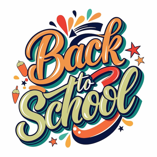 Vector colorful back to school design get ready for the new school year