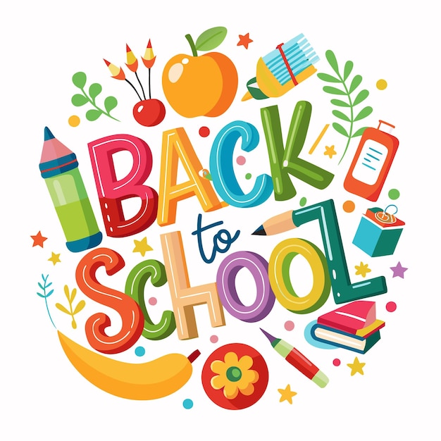 Colorful Back to School Illustration