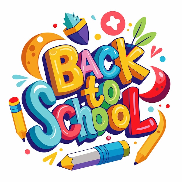 Colorful Back To School Illustration