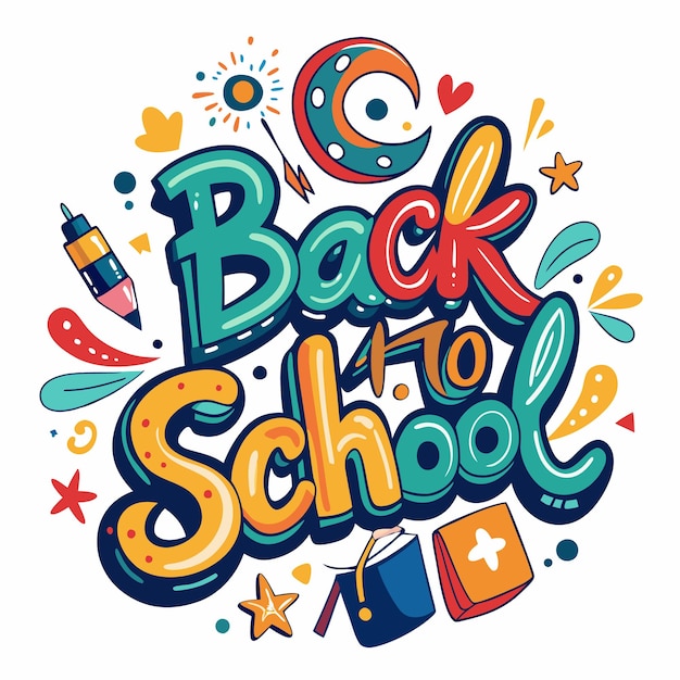 Colorful Back To School Illustration