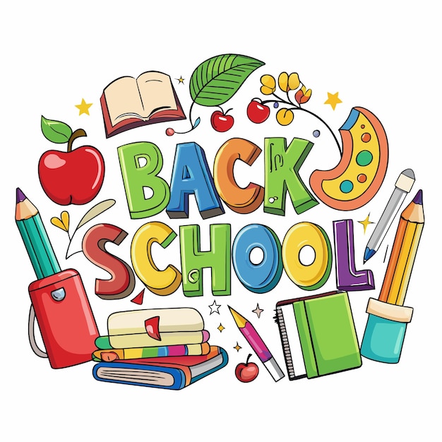 Colorful Back to School Illustration