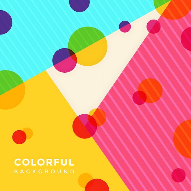 Vector a colorful background with a colorful background with circles and a colorful background