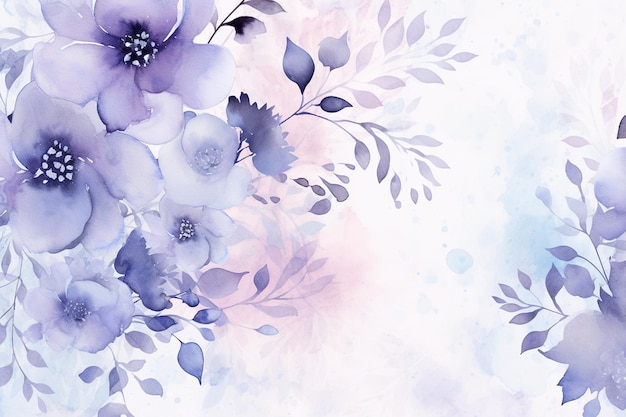 a colorful background with flowers and leaves