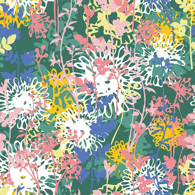 a colorful background with flowers pattern