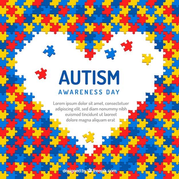 Vector colorful background of world autism day