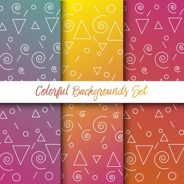 Colorful Backgrounds Set