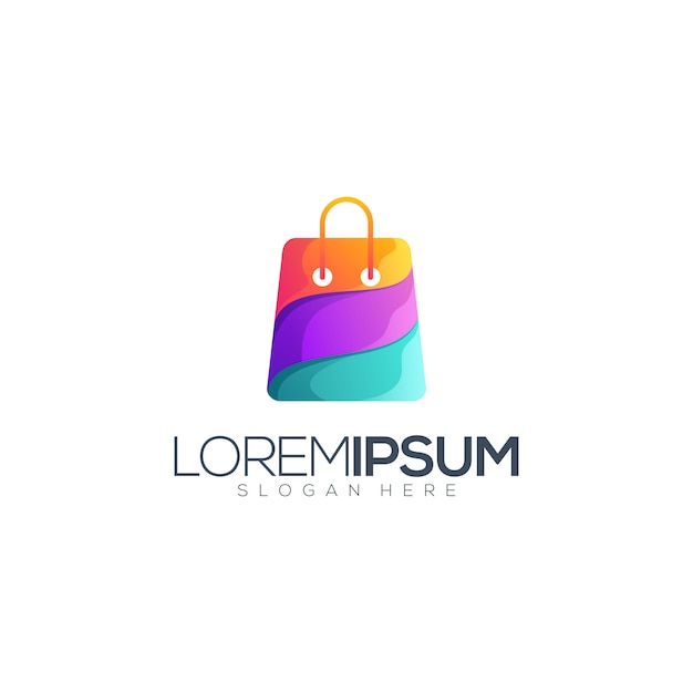 Colorful bag logo template