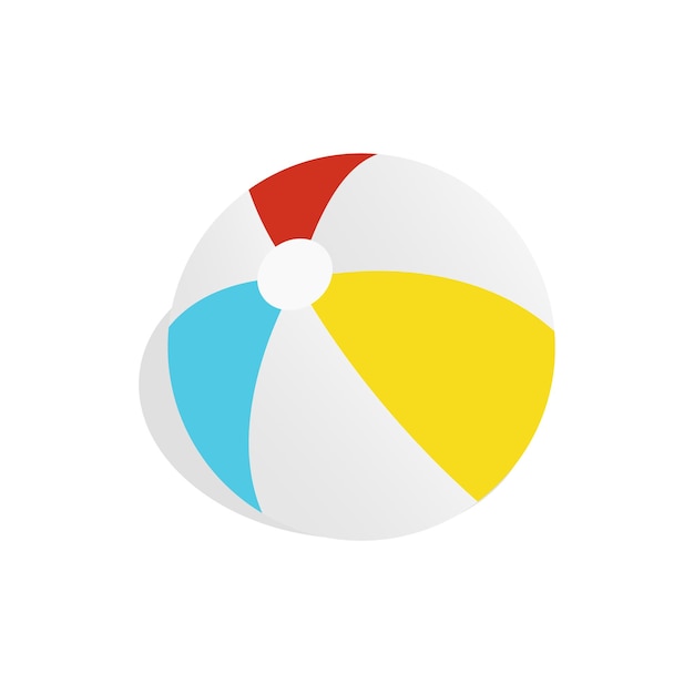 Colorful ball icon in isometric 3d style on a white background