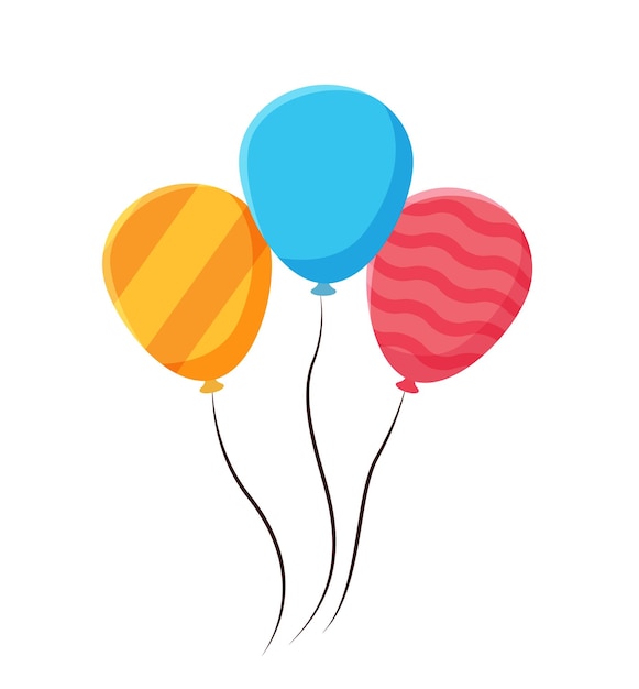 Colorful Balloons Celebration Party Decorations vector illustration