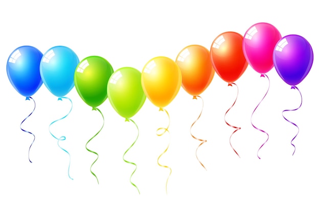 Colorful balloons set vector