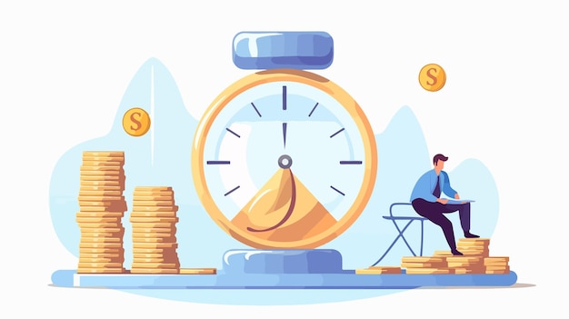 Colorful Bankruptcy Icon Illustration