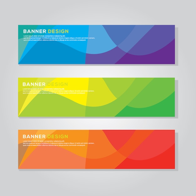 Colorful Banner Background Vector Template