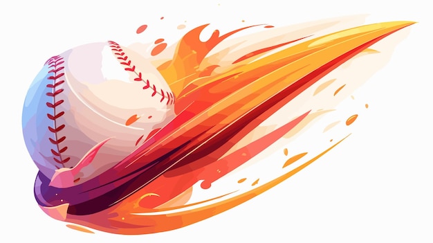 Vector colorful baseball league concept design with sports banner