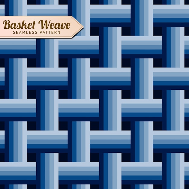 Vector colorful basket weave seamless pattern