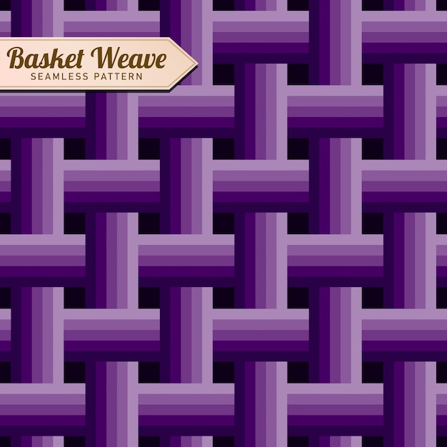 Vector colorful basket weave seamless pattern