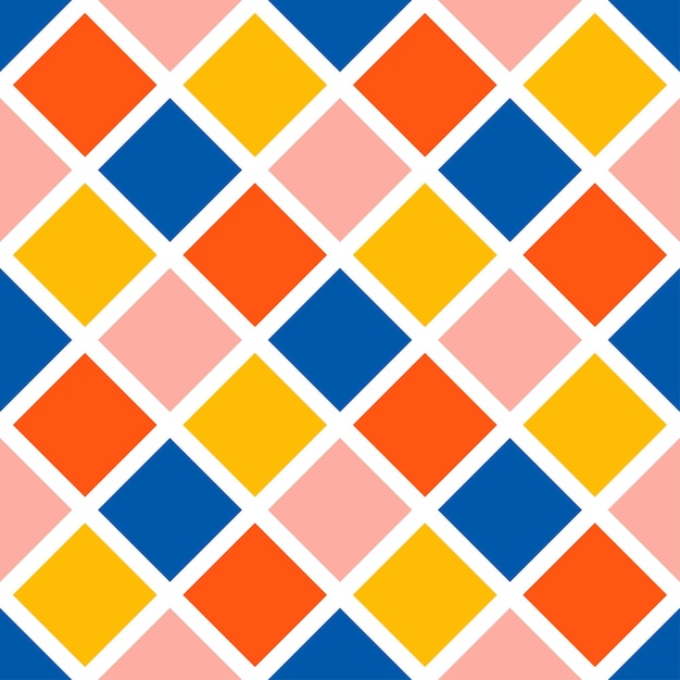 Colorful big squares seamless pattern