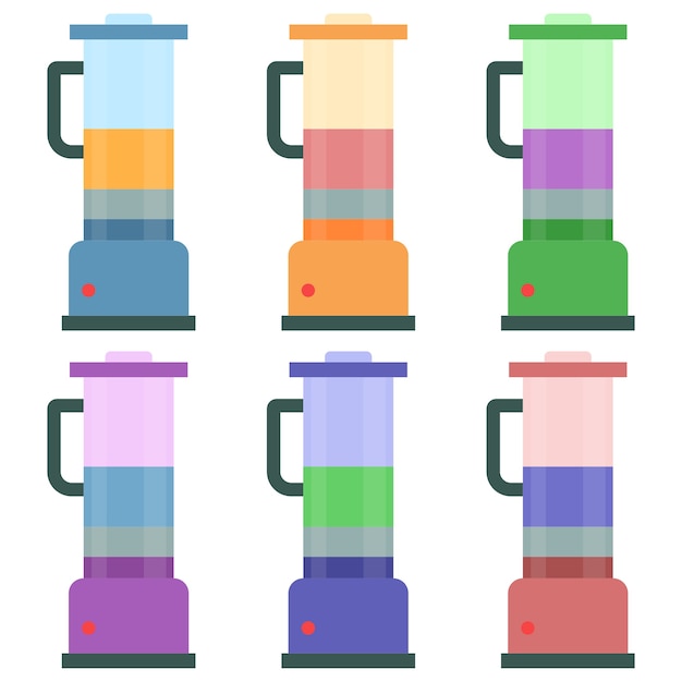 colorful blender machine element icon game asset flat illustration