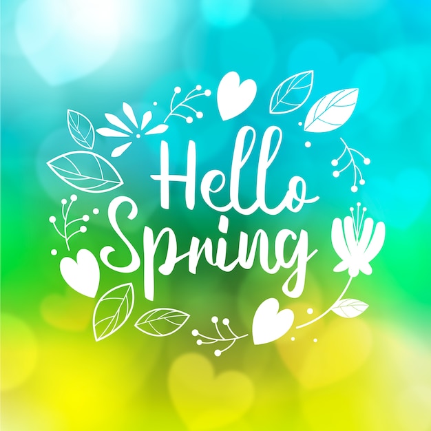 Colorful blurred spring background