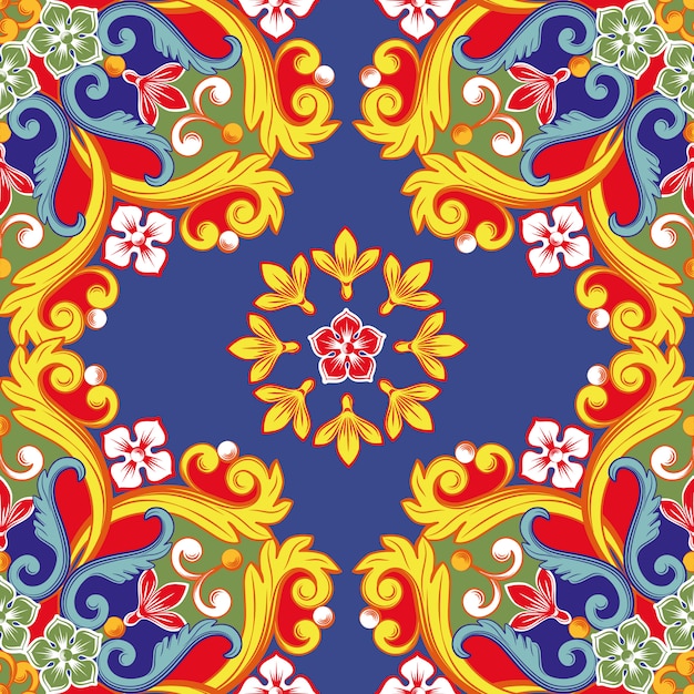 Colorful boho mandala background.