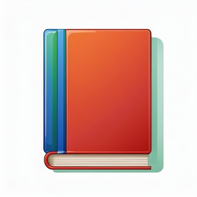 Vector a colorful book with a blue and red cover is shown