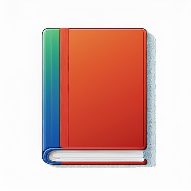 a colorful book with a blue and red cover that says  the book