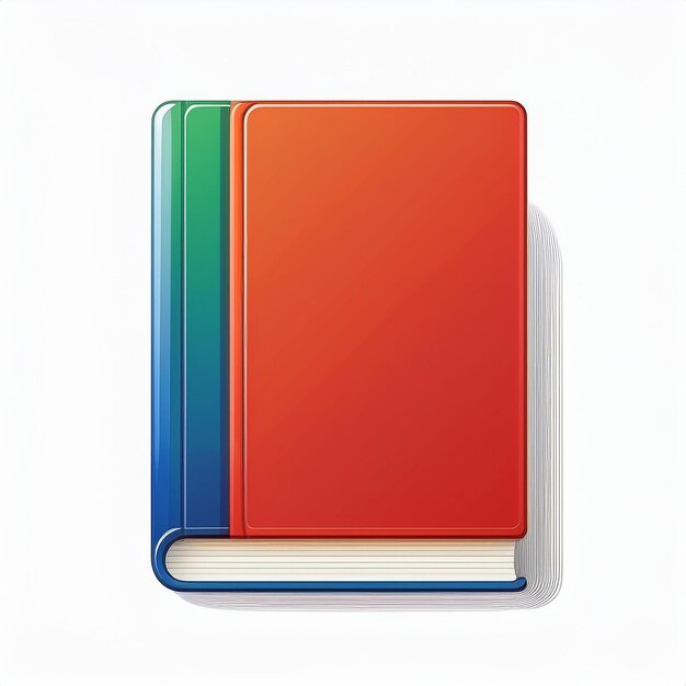 Vector a colorful book with a green and blue spine