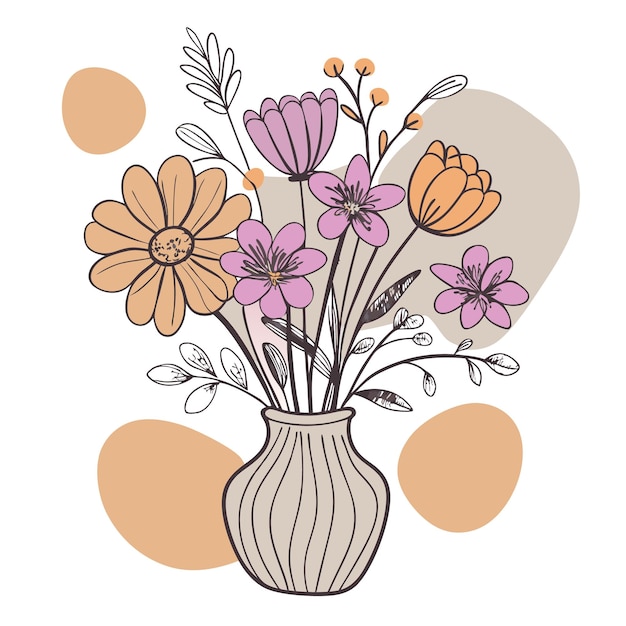 A colorful bouquet of flowers in a decorative vase