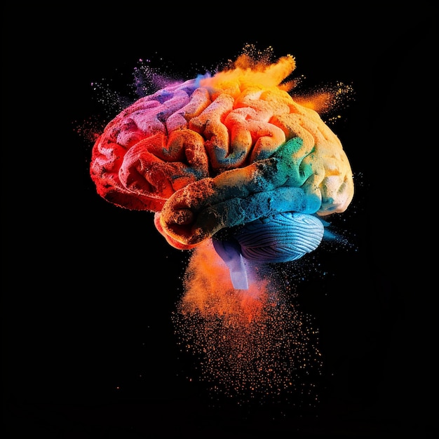 A colorful brain explodes with imagination