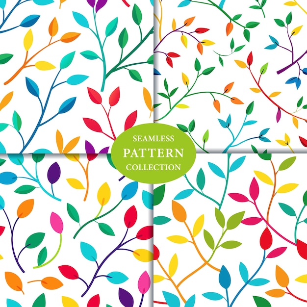 Vector colorful branches seamless pattern background design