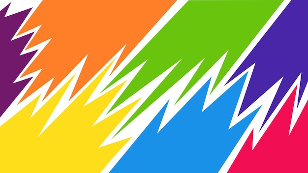 Colorful brave bright spikes art background