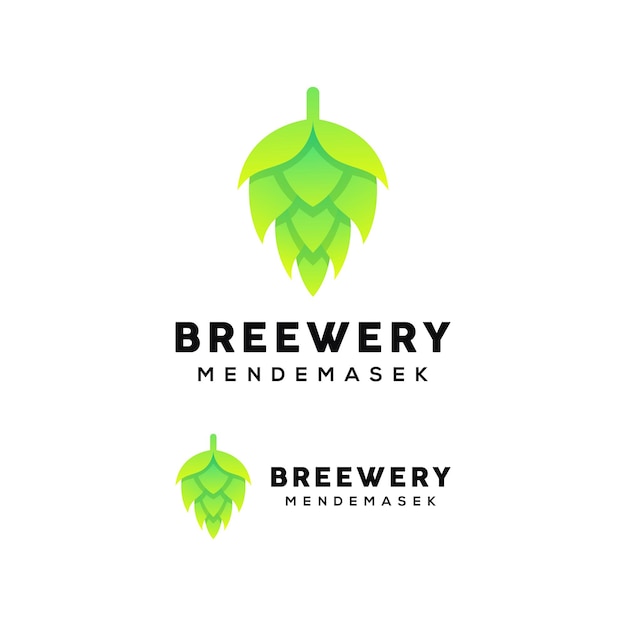 Colorful brewing illustration logo template