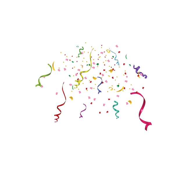 Colorful bright confetti isolated on transparent background. Festive vector illustration. EPS 10