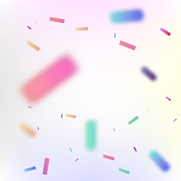 Colorful bright falling confetti background 