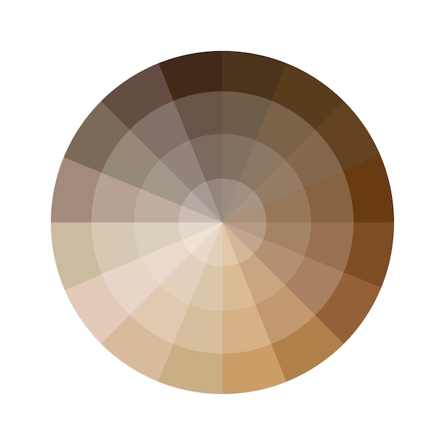 Colorful brown circular palette Rainbow gradient Gradient color Vector illustration