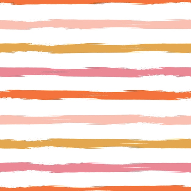 Colorful brush lines seamless pattern.