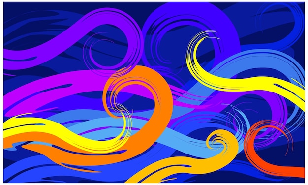 Colorful brush stroke background illustration