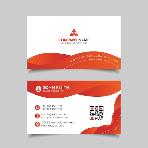 Colorful business card design template