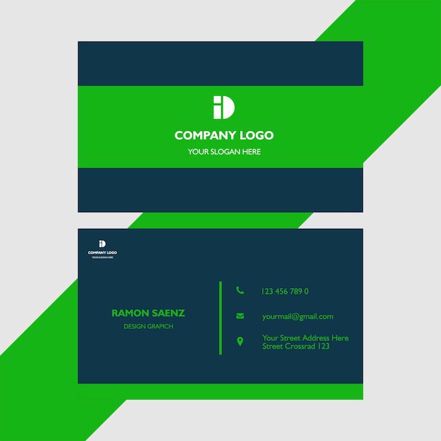 colorful business card template can be used for digital and print