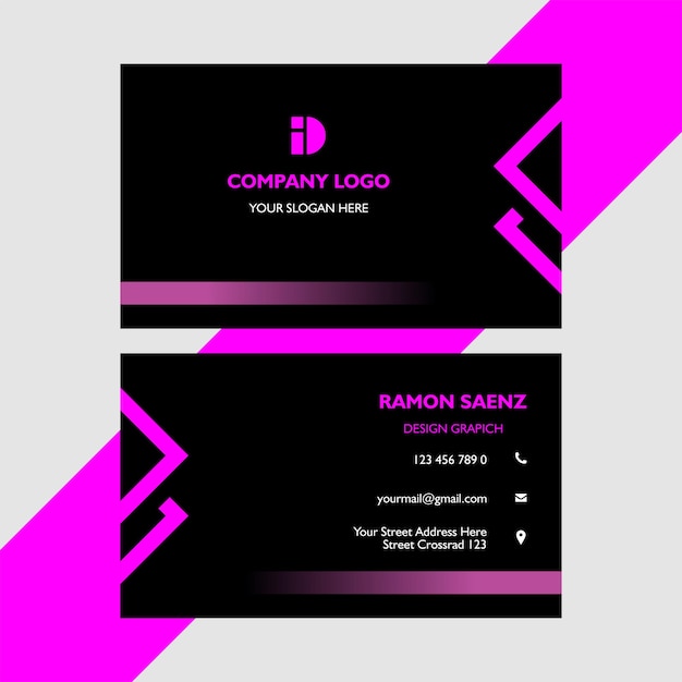 Vector colorful business card template can be used for digital and print