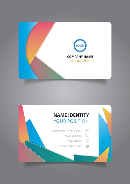 Colorful business card template