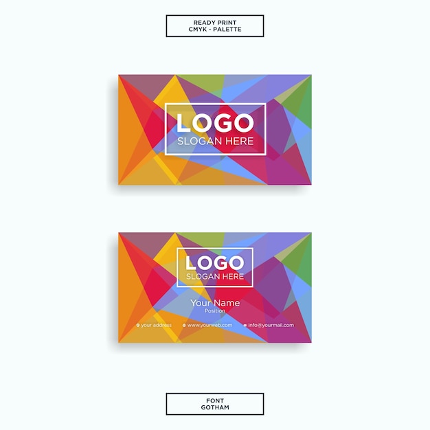 Colorful Business card template