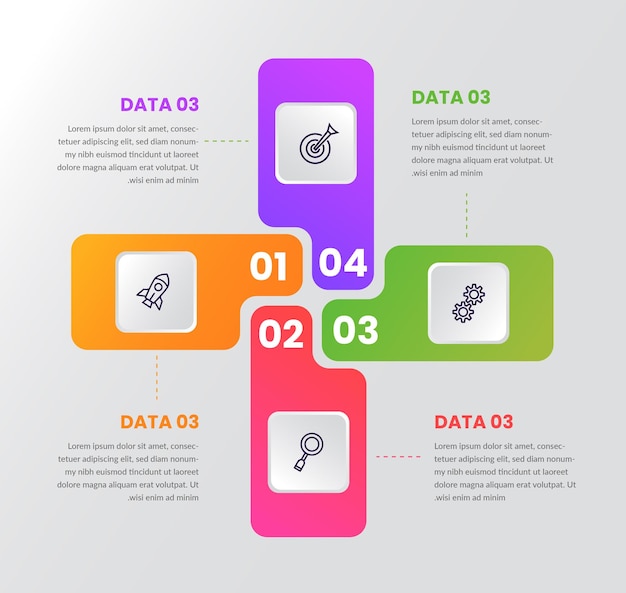 Colorful business infographic design elements vector