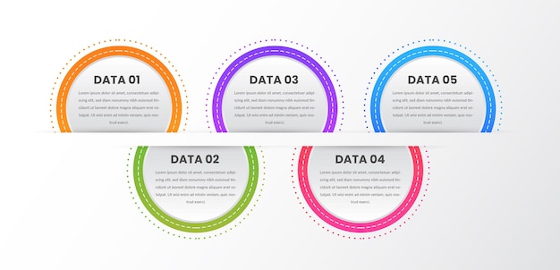 Colorful business infographic design elements vector