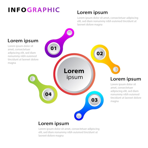 Colorful business infographic