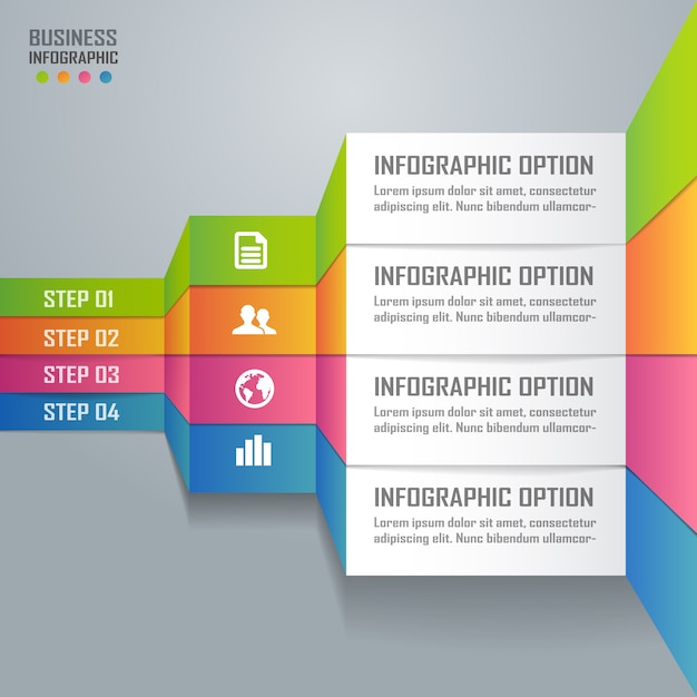 Colorful business infographics and diagram