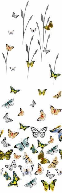 Colorful butterfly clip art vector illustration