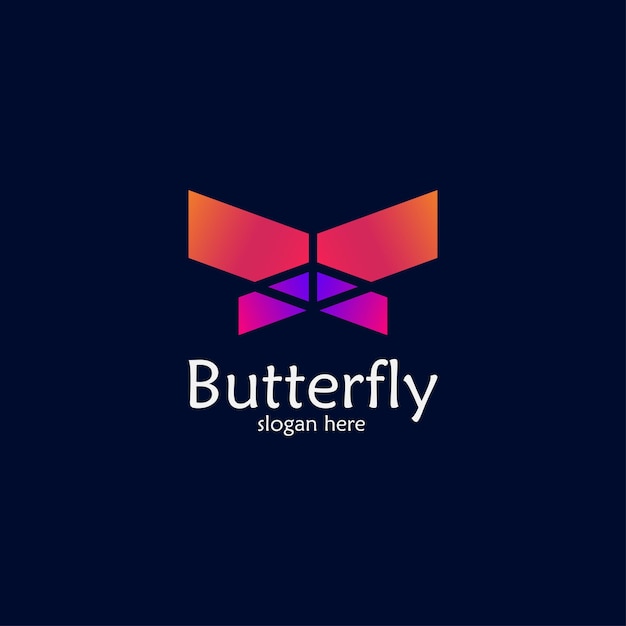 Colorful butterfly logo