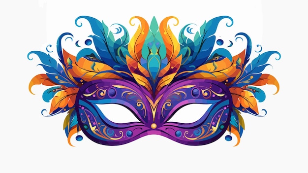 Vector colorful carnival mask for masquerade costume party