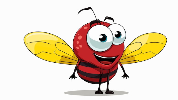 Colorful Cartoon Fly with Speech Bubble in Comic Book Style