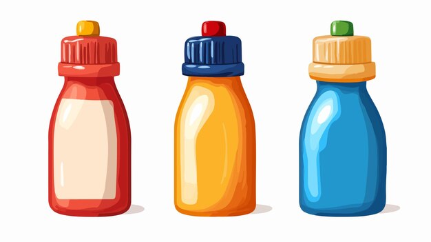 Vector colorful cartoon glue bottle illustration